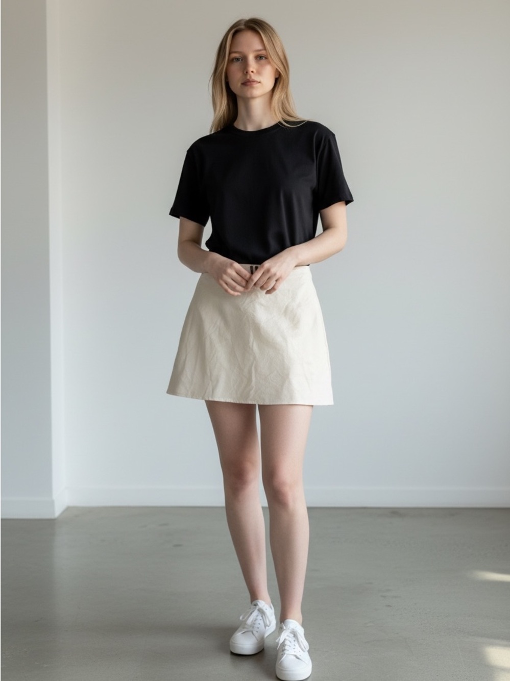 Anthropologie White Mini Skirt - Picture 1 of 10
